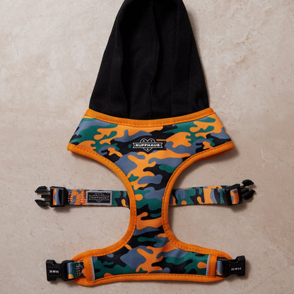 Camo QT Orange Hoodie Harness