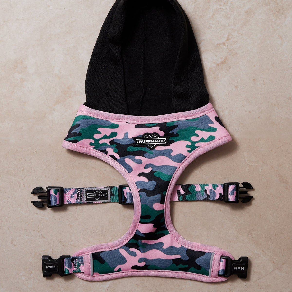 Camo QT Pink Hoodie Harness