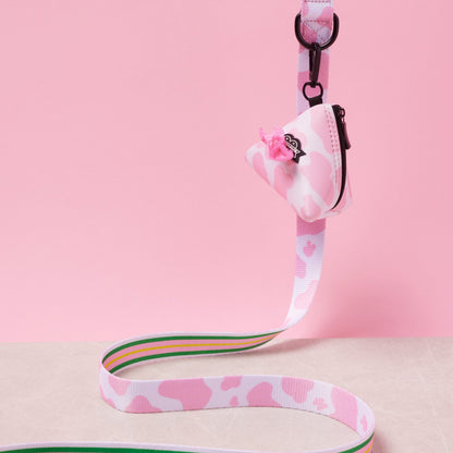 Pink Moo'd Poop Bag Holder