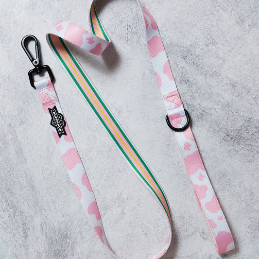Pink Moo'd Dog Leash