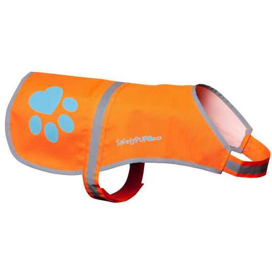 Reflective Dog Vest Hi-Vis M Size 30.75 in Chest x 23.5 in Neck Orange