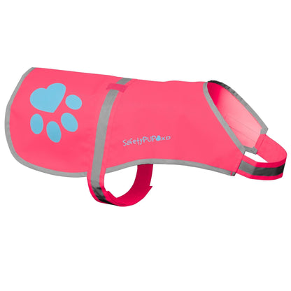 Reflective Dog Vest Hi-Vis XS Size 22.5 in Chest x 15 in Neck Pink