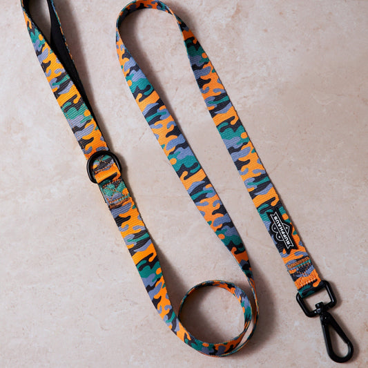 Camo QT Orange Dog Leash